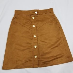 NWT H&M Faux Suede Skirt